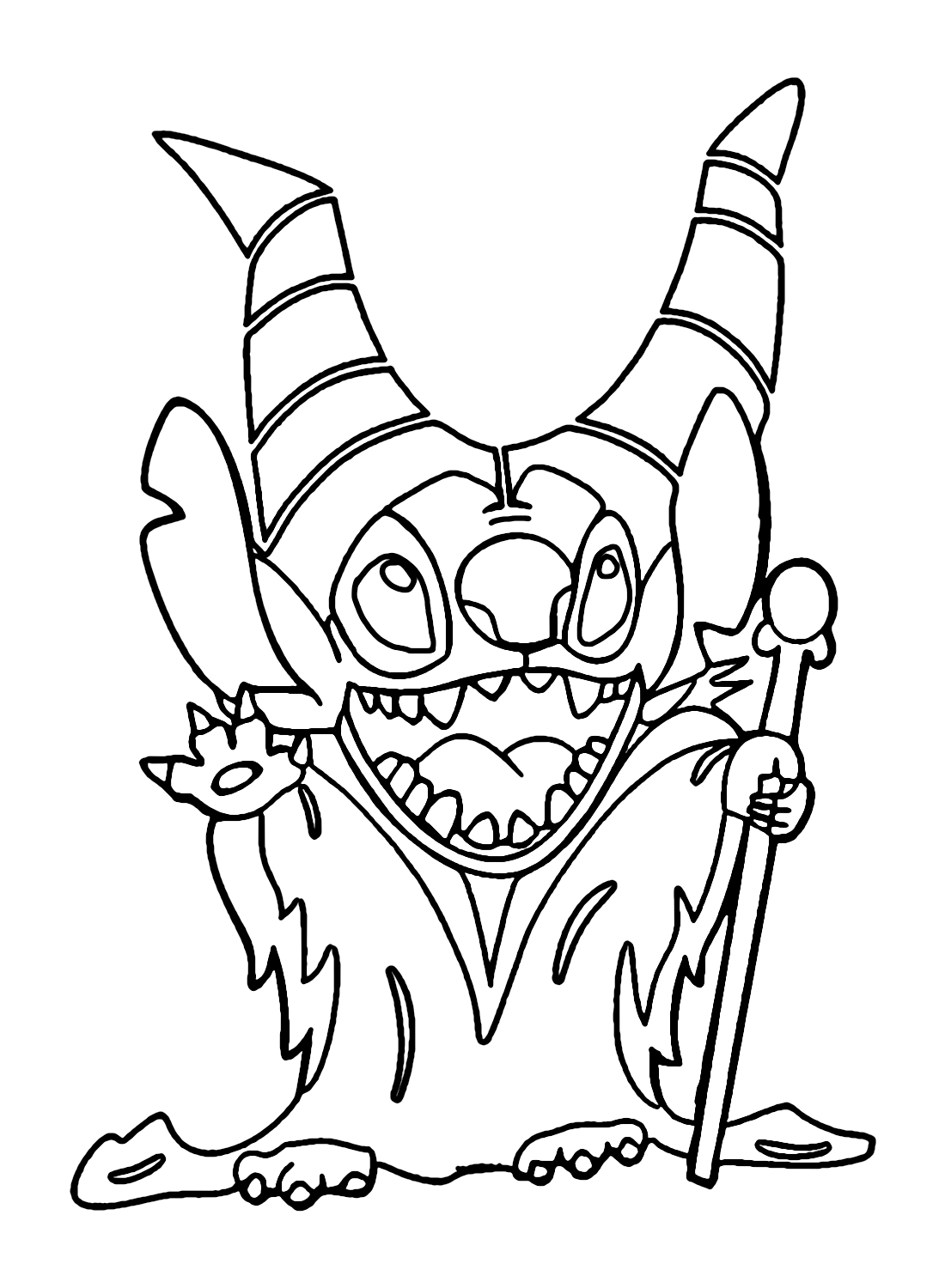 Halloween Maleficent Stitch Coloring ...