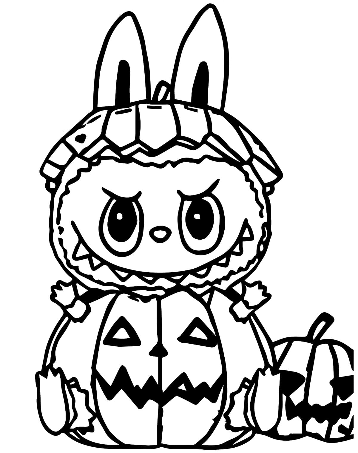 Halloween Labubu coloring page ...