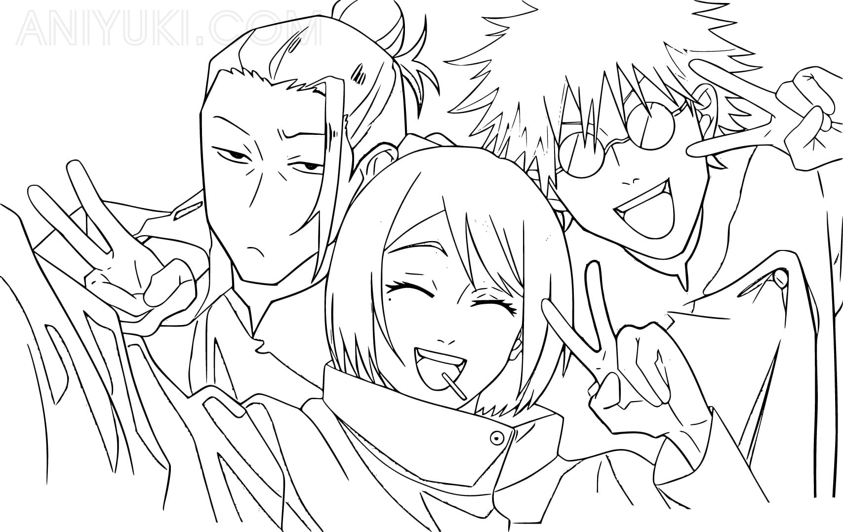 Satoru Gojo Coloring Pages - AniYuki ...