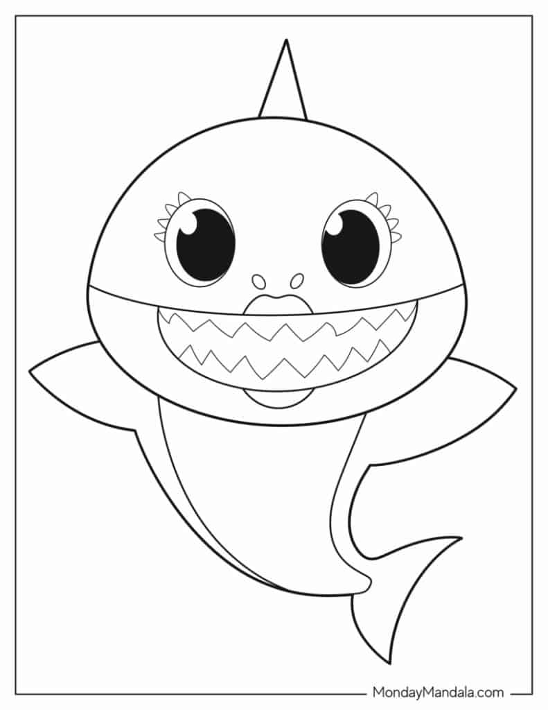 24 Baby Shark Coloring Pages (Free PDF ...