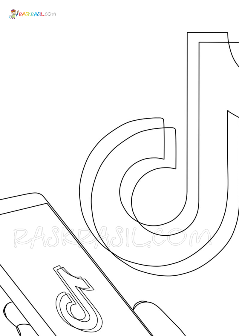 TikTok Coloring Pages - New Free Coloring Pages | RASKRASIL.COM