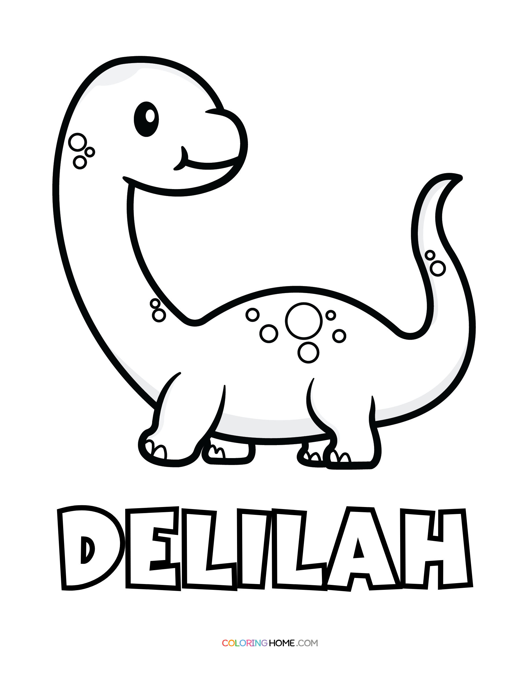 Delilah dinosaur coloring page