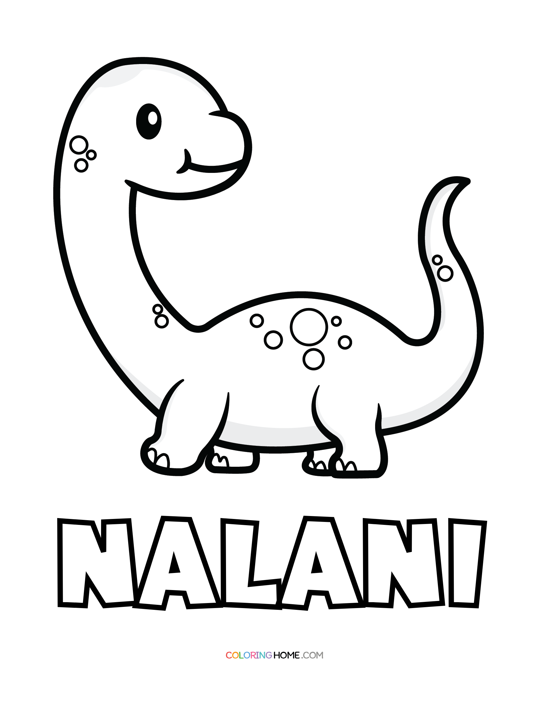 Nalani dinosaur coloring page