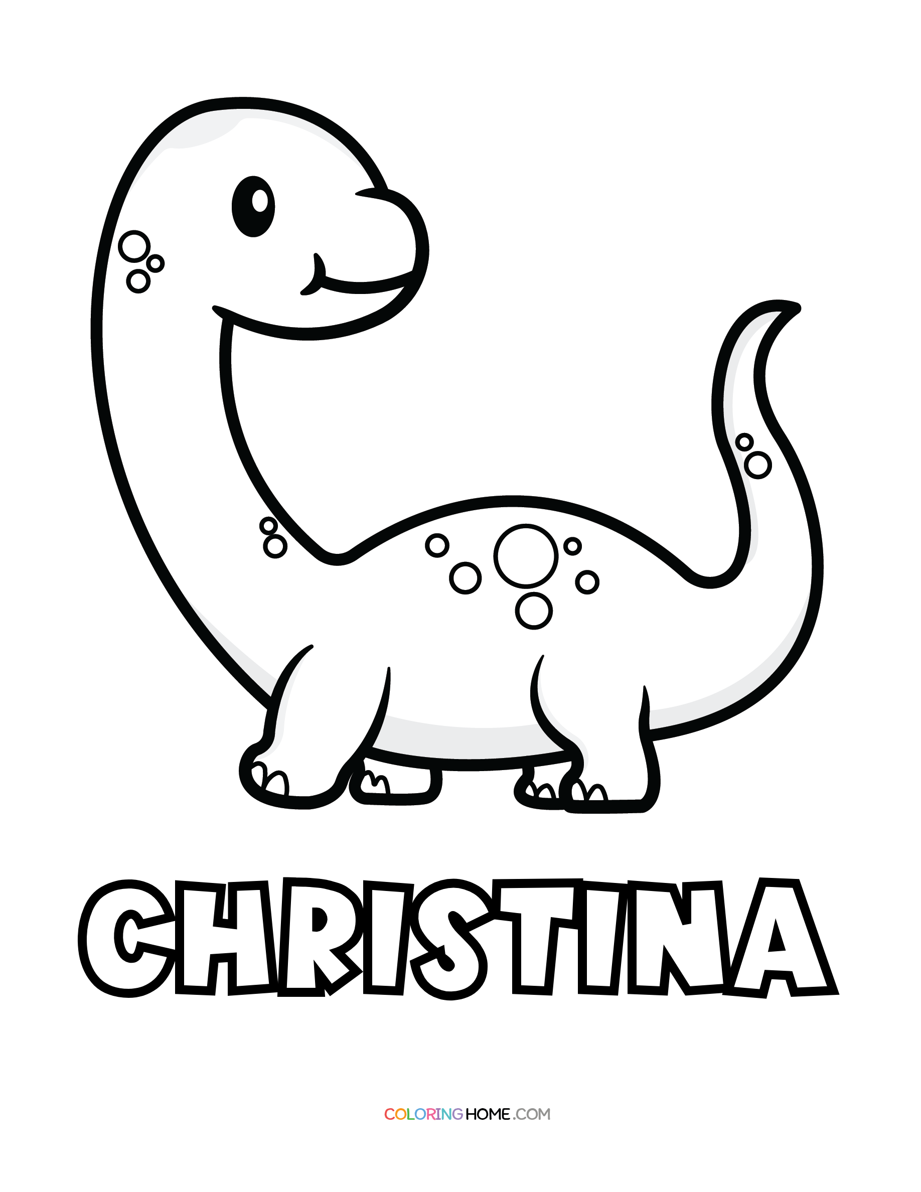 Christina dinosaur coloring page