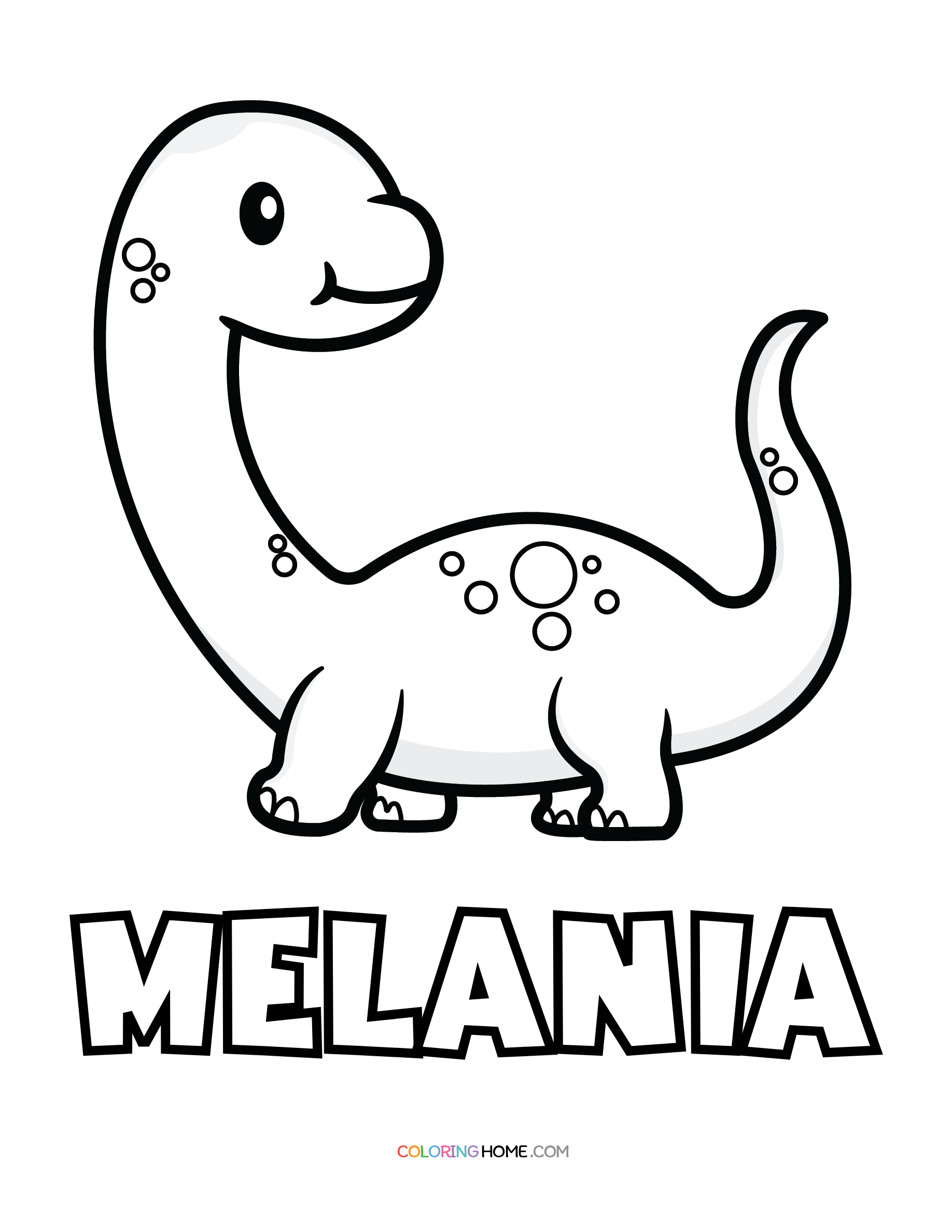 Melania dinosaur coloring page