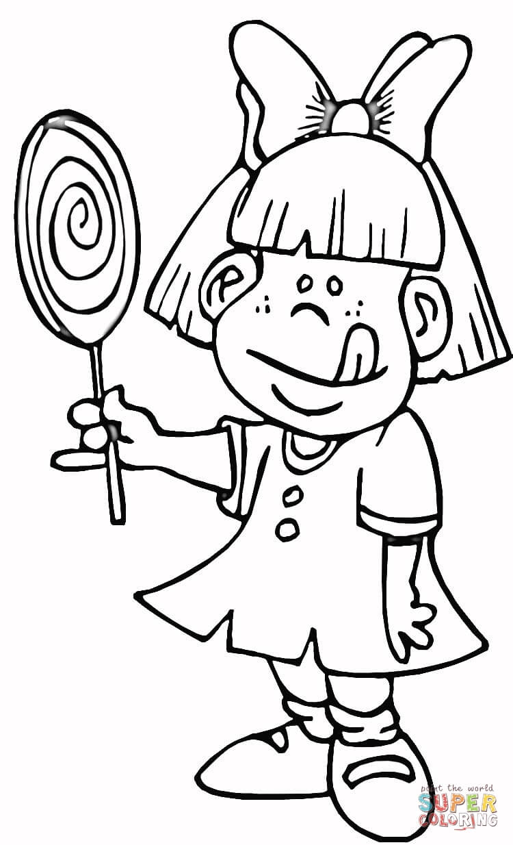 Lollipop coloring page | Free Printable Coloring Pages
