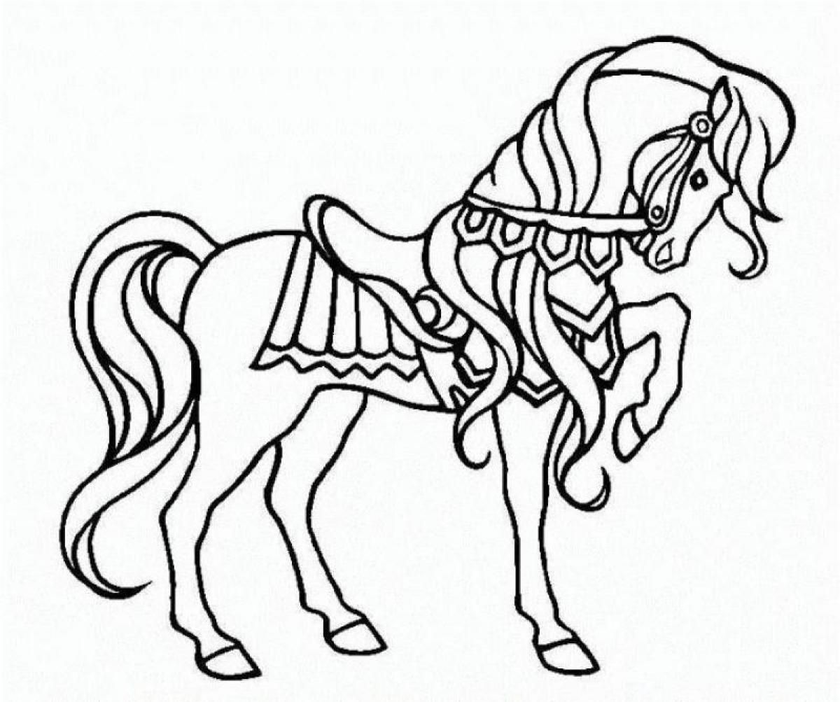 barbie horse coloring pages - Free Large Images