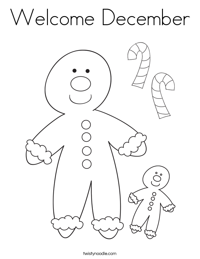 December Coloring Page