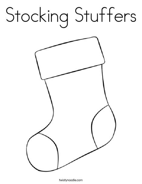 Stocking Stuffers Coloring Page - Twisty Noodle