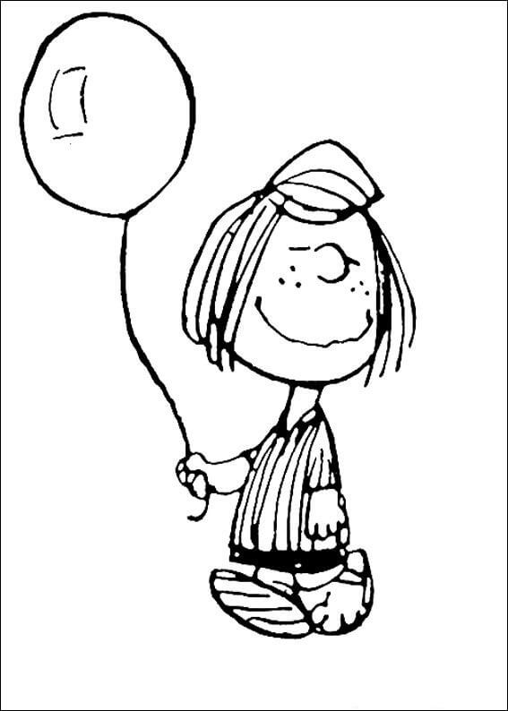 Peppermint Patty from Peanuts Coloring Page - Free Printable Coloring Pages  for Kids