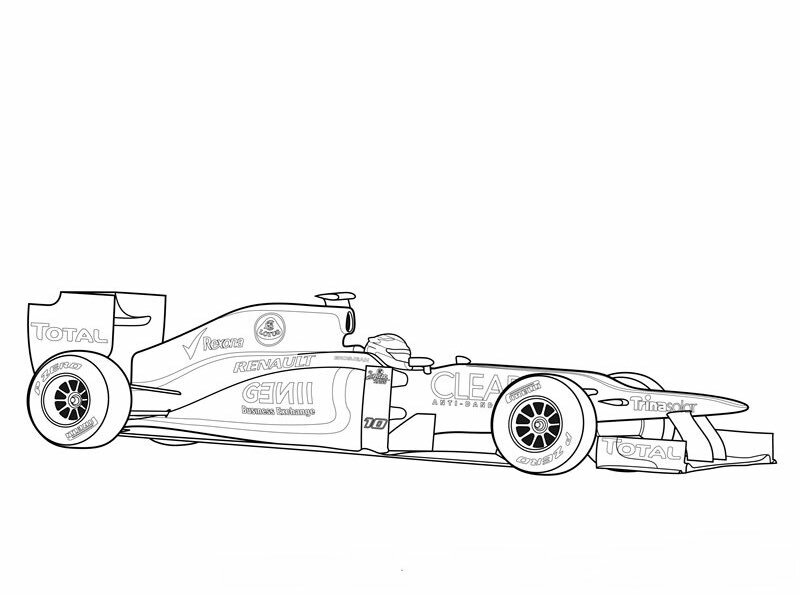 Kids-n-fun.com | Coloring page Formula 1 F1 Renault 2012 Grosjean