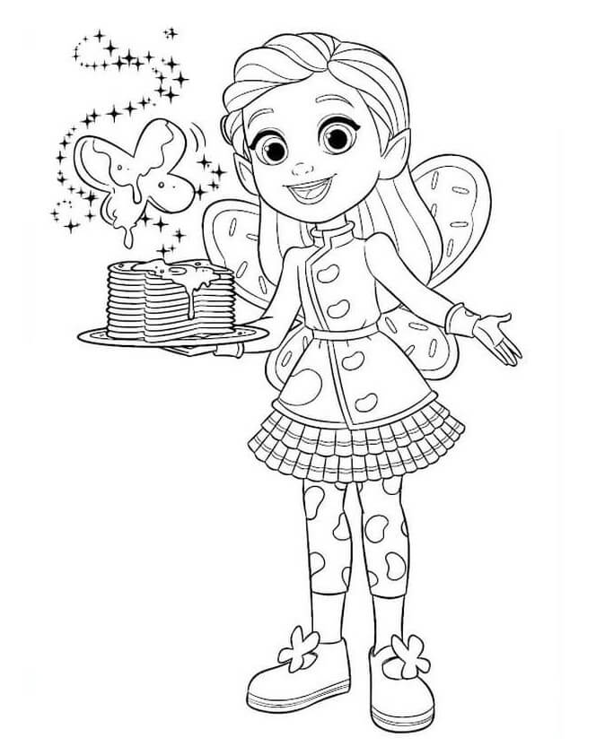 Happy Butterbean Coloring Page - Free Printable Coloring Pages for Kids