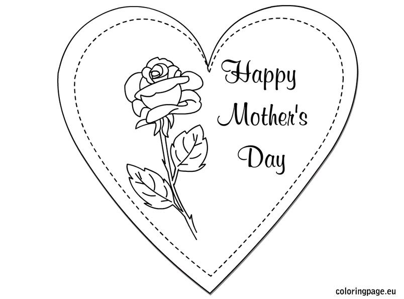 Printable Mother's Day Card to Color | Mothers day coloring pages, Mothers  day coloring cards, Happy mother's day card