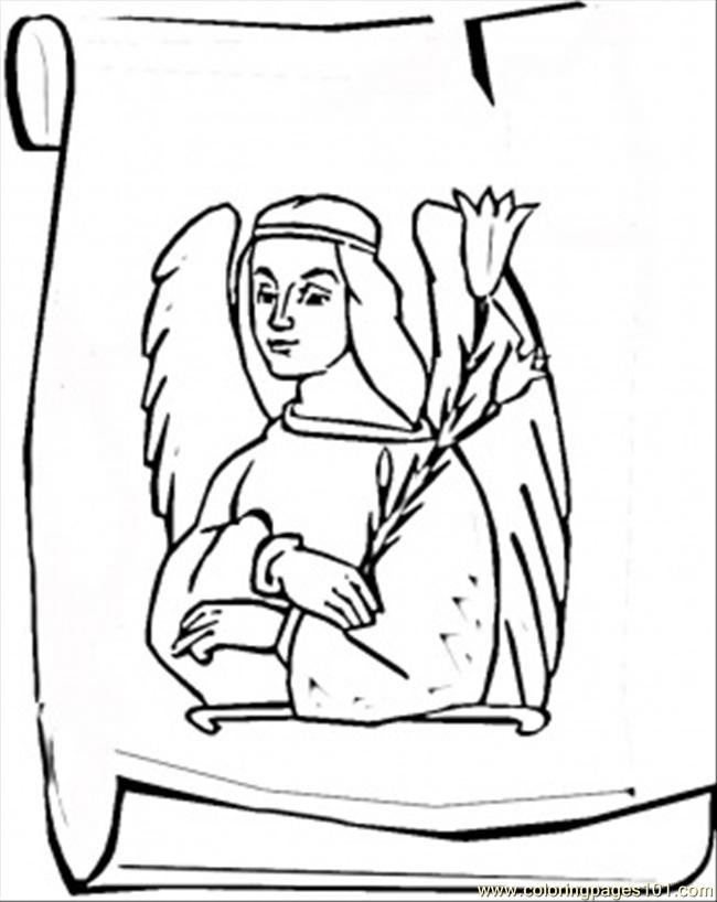 Angel Gabriel Coloring Page for Kids - Free Religions Printable Coloring  Pages Online for Kids - ColoringPages101.com | Coloring Pages for Kids