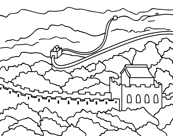 Great Wall of China coloring page - Coloringcrew.com