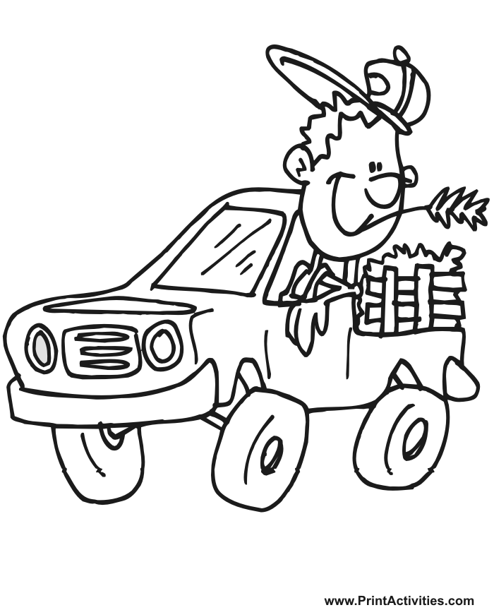 Free Coloring Page Truck, Download Free Coloring Page Truck png images,  Free ClipArts on Clipart Library