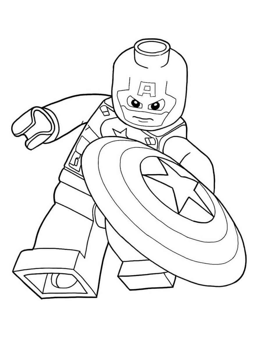 Lego Captain America coloring pages