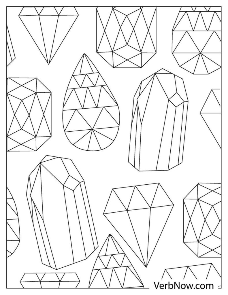 Free GEMSTONES Coloring Pages & Book for Download (Printable PDF) - VerbNow