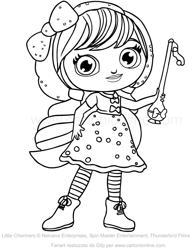 Lavender of Little Charmers coloring pages