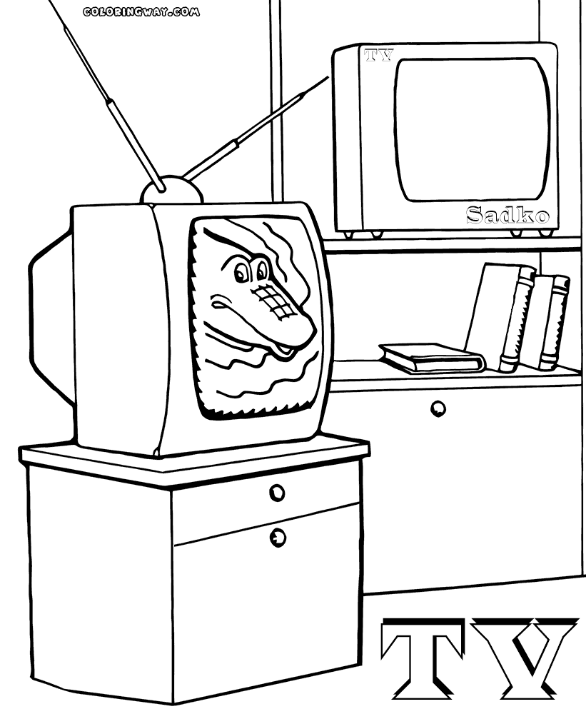 TV coloring pages | Coloring pages to download and print