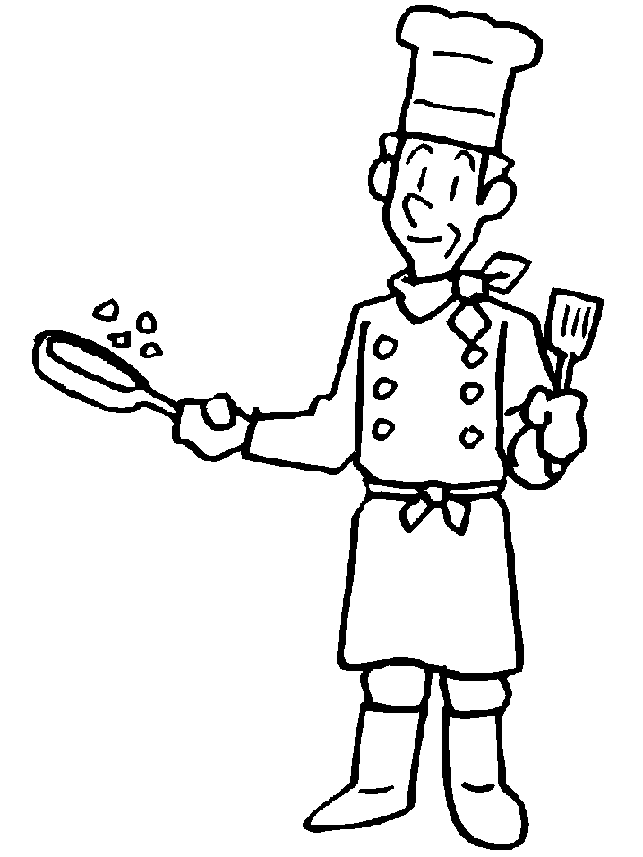 Chef People Coloring Pages coloring page & book for kids.