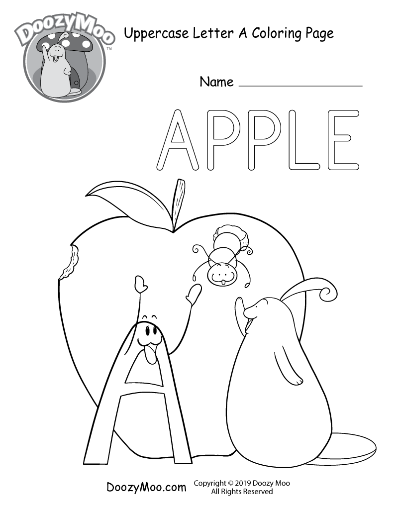 Cute Alphabet Coloring Pages (Free Printables) - Doozy Moo