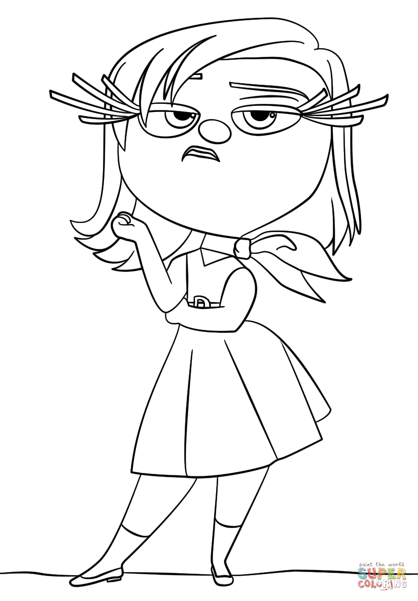 Inside Out Disgust coloring page | Free Printable Coloring Pages