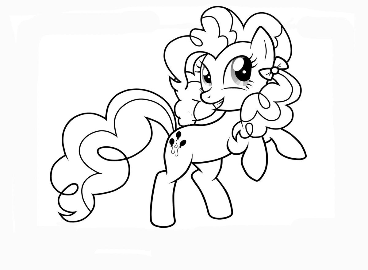 Pinkie Pie pony coloring pages for girls to print for free