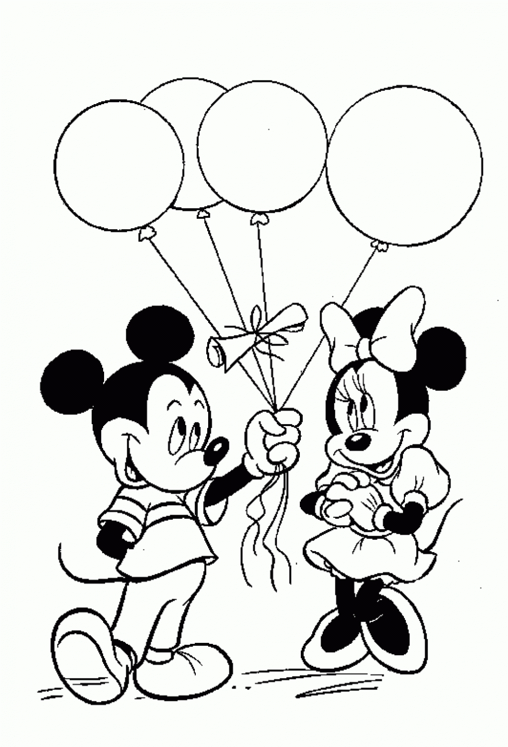 Birthday Mickey Mouse Coloring Pages Only Coloring Pages Coloring ...