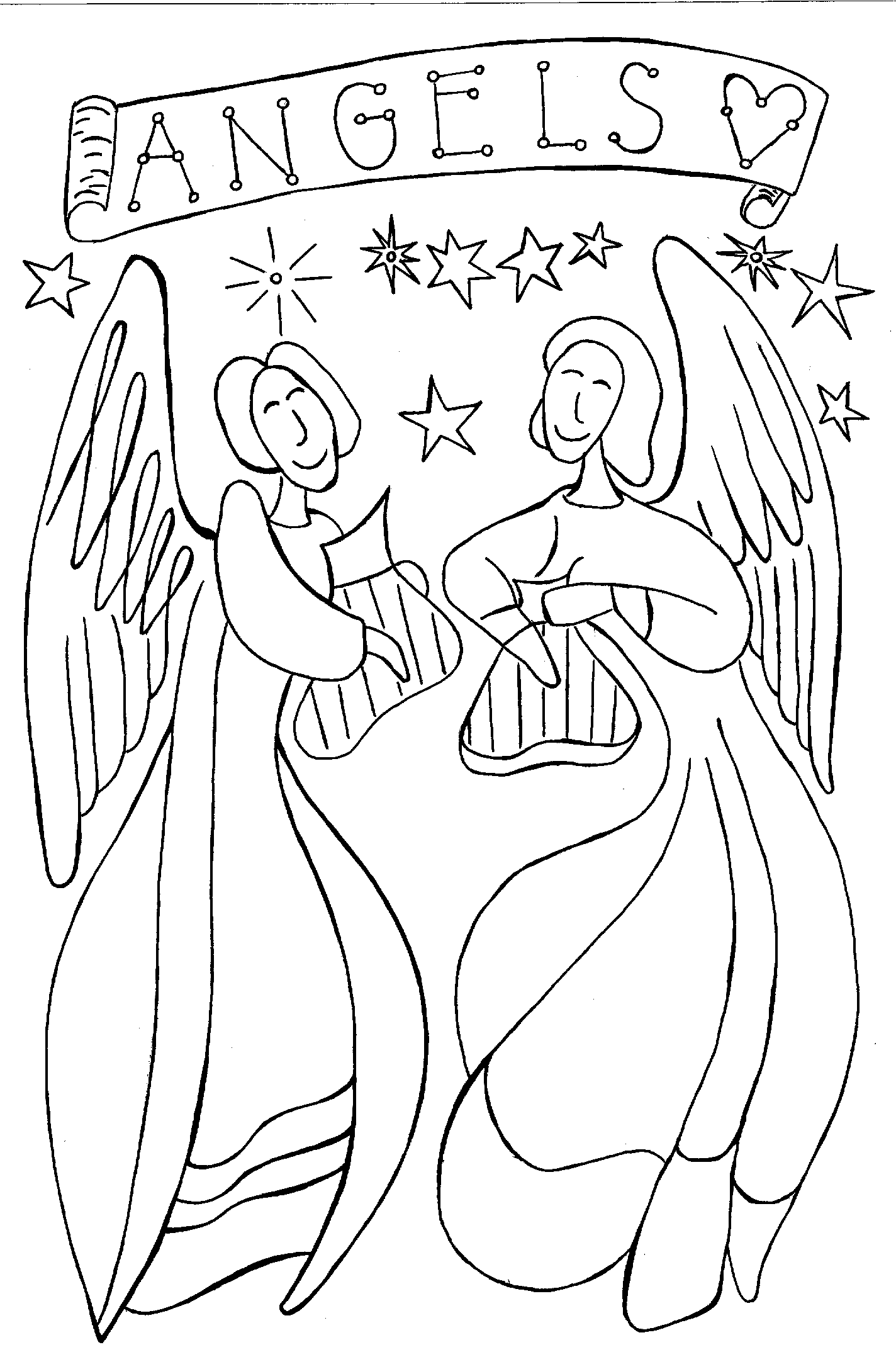 Angel Of God Coloring Pages Printable - Coloring Pages For All Ages