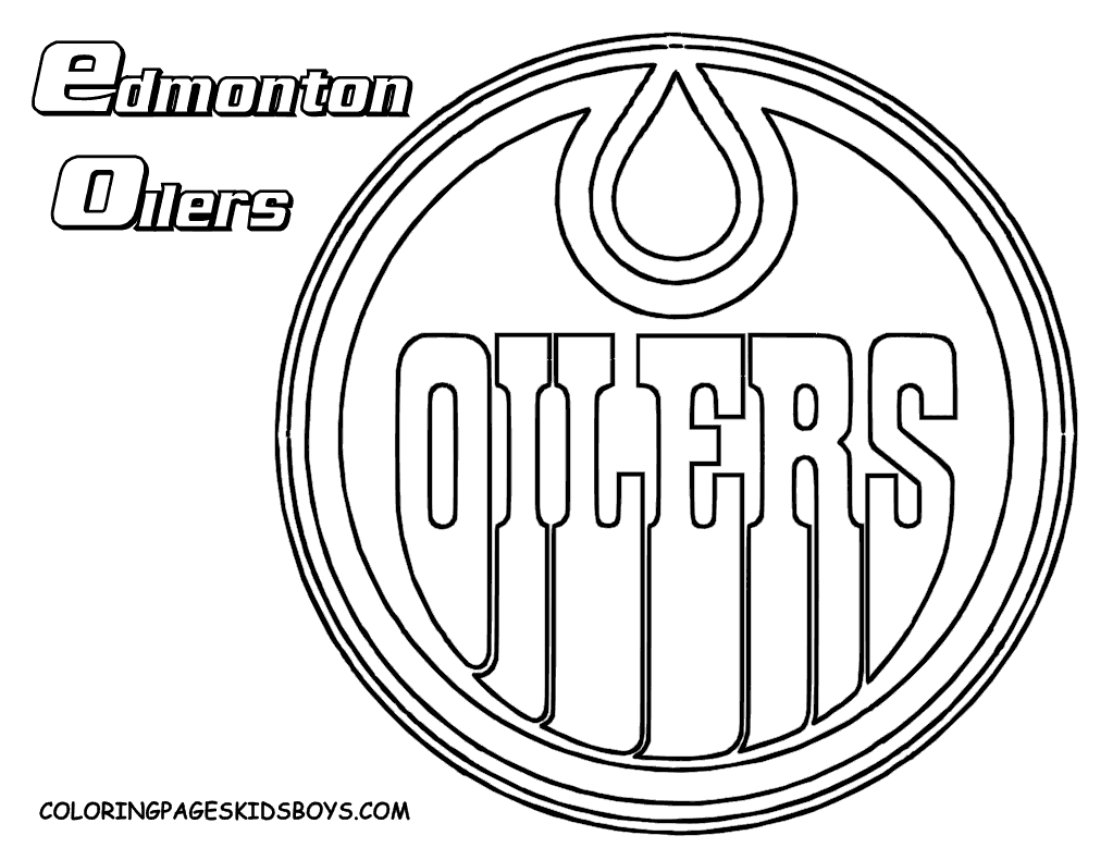 NHL Hockey Coloring Page