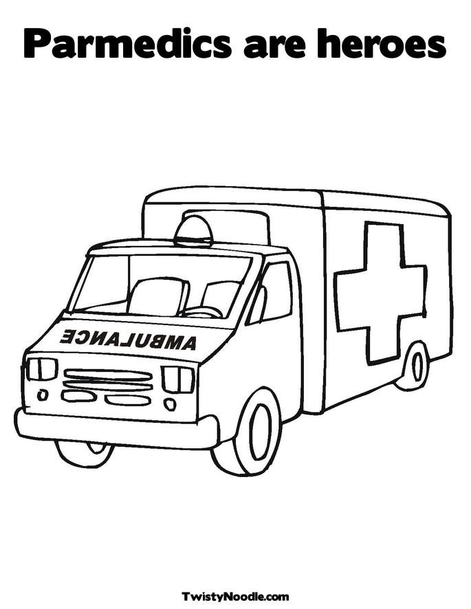 Printable First Aid Coloring Book - Paramedics are heroes
