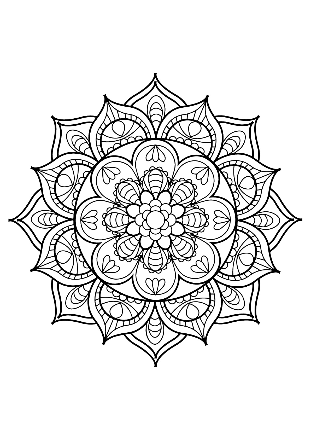 Mandalas-to-print - Mandalas Kids Coloring Pages