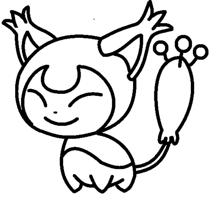 Lovely Skitty Pokemon Coloring Page - Free Printable Coloring Pages for Kids