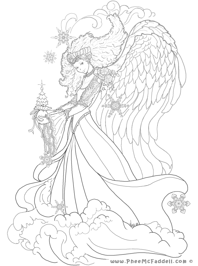 Fantasy coloring pages for adults to download and print for free