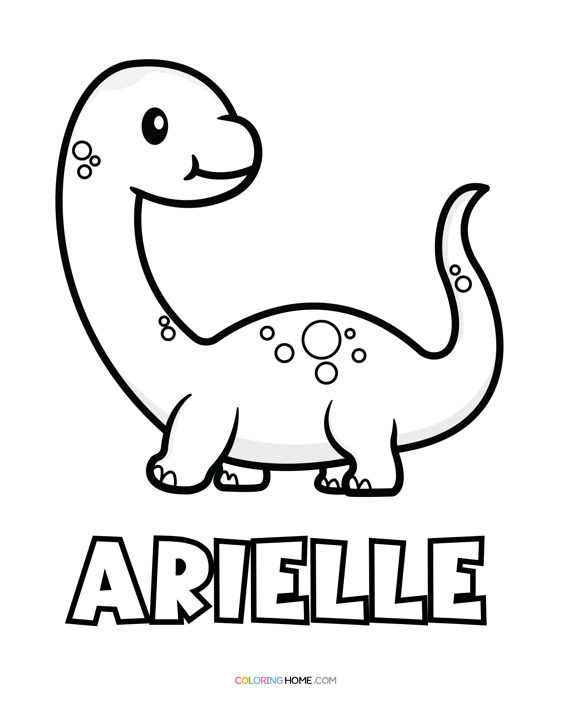 Arielle dinosaur coloring page