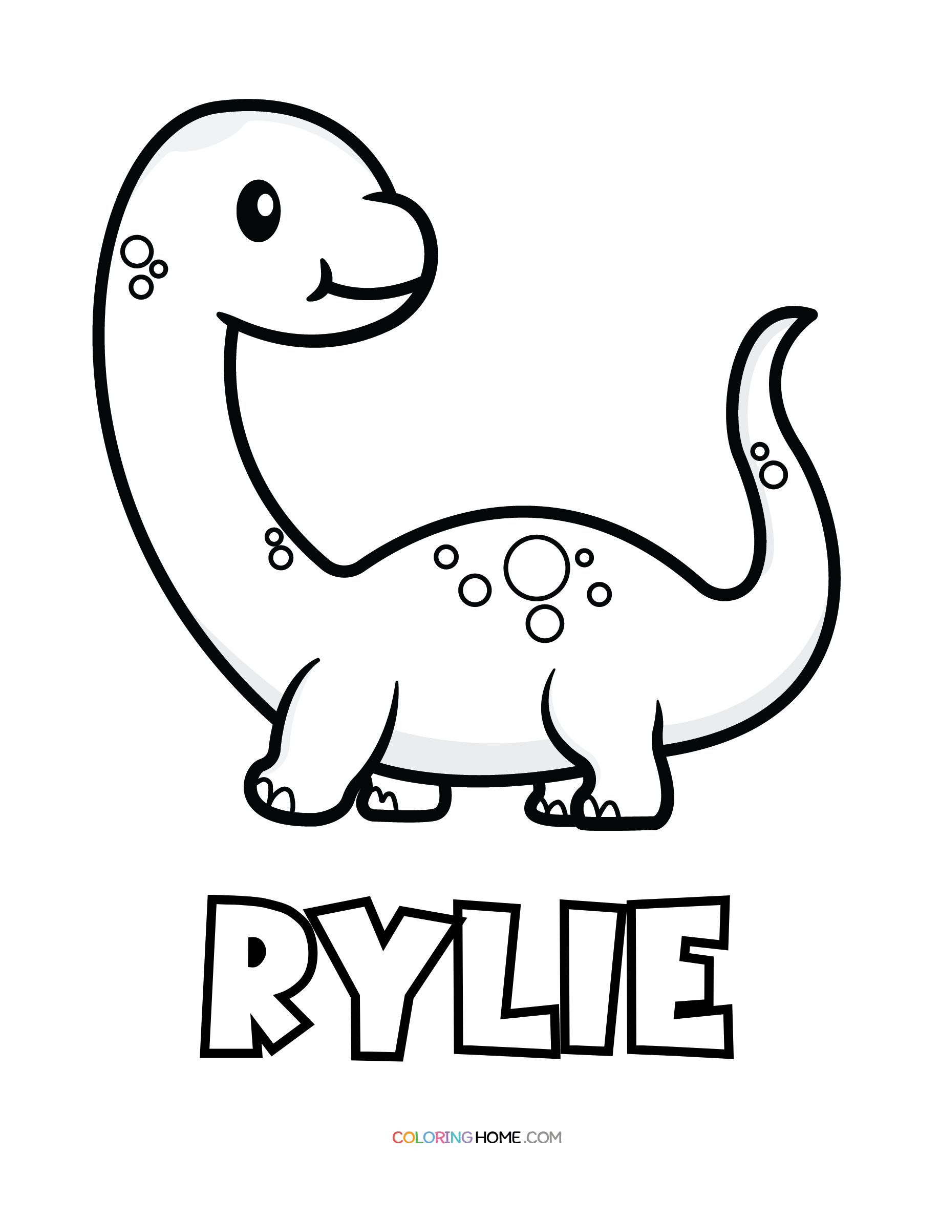 Rylie dinosaur coloring page