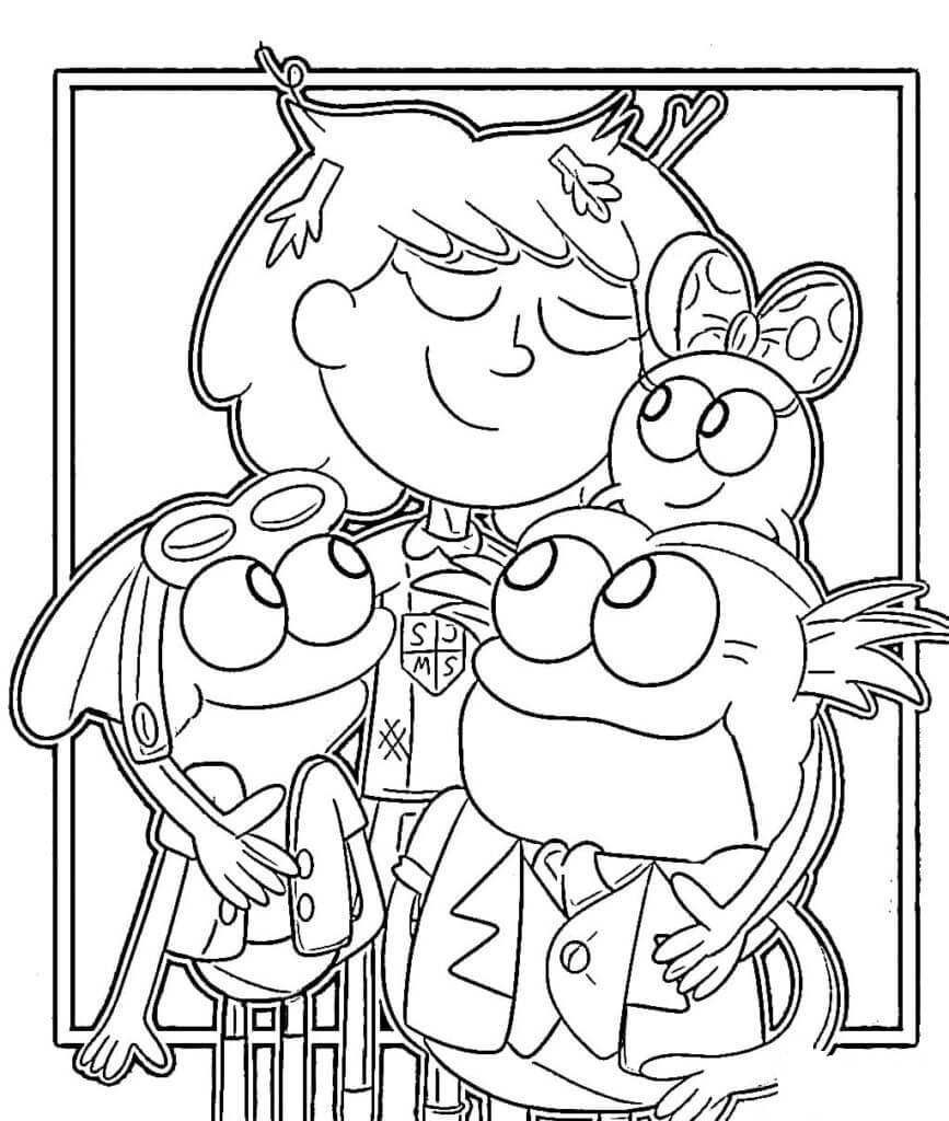 Anne with Friends Coloring Page - Free Printable Coloring Pages for Kids