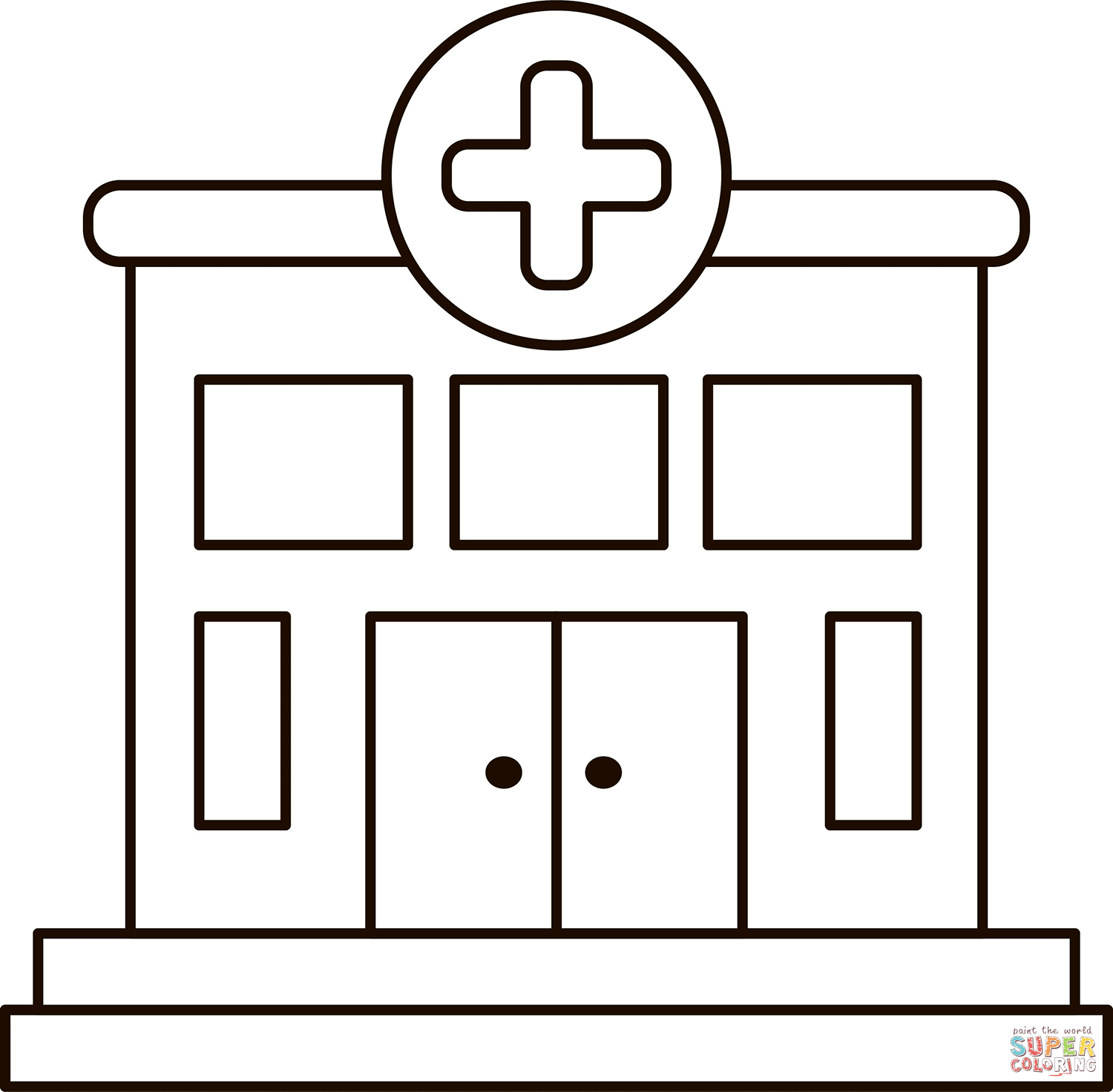 Hospital coloring page | Free Printable Coloring Pages