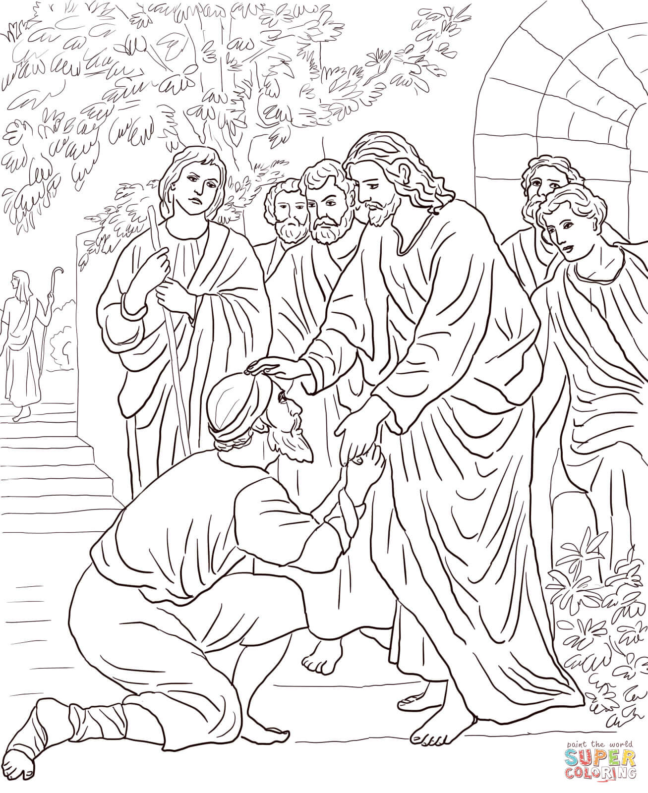 jesus heals leper coloring page - Clip Art Library