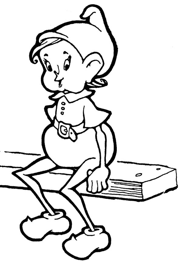 colouring page kid sitting - Clip Art Library