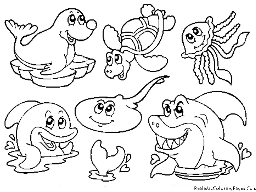 Ocean Animals Coloring Pages Printable - Get Coloring Pages