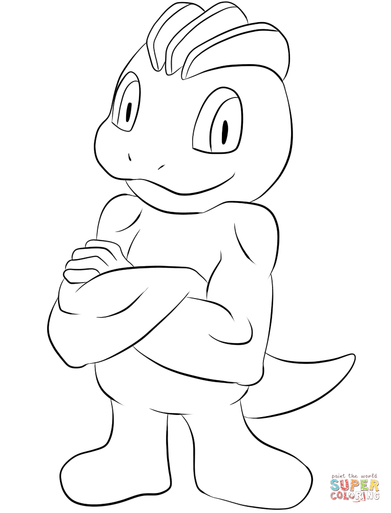 Machop coloring page | Free Printable Coloring Pages