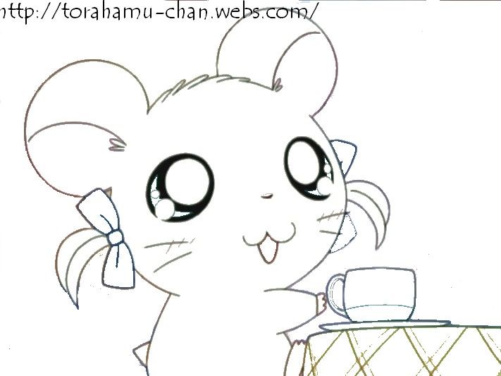 Cute Hamster Coloring Pages Page 1