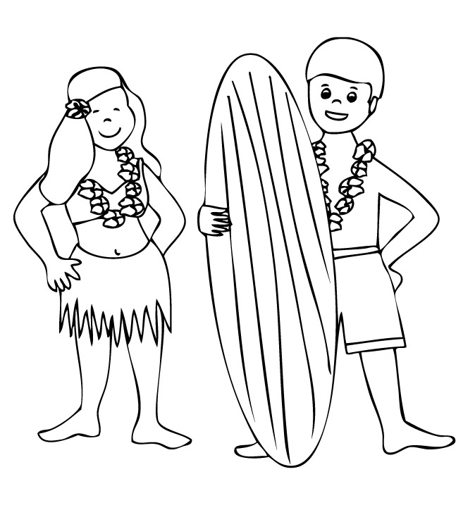 Hawaii S - Coloring Pages for Kids and for Adults