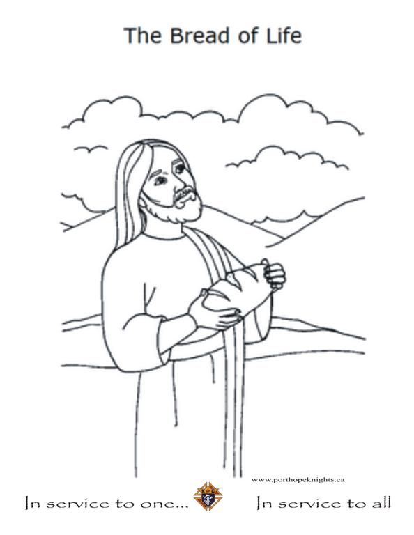 Jesus bread of heaven coloring pages
