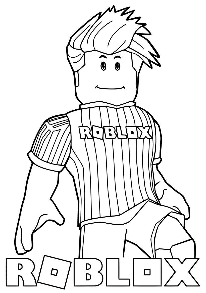 Roblox Footballer Coloring Page - Free Printable Coloring Pages for Kids