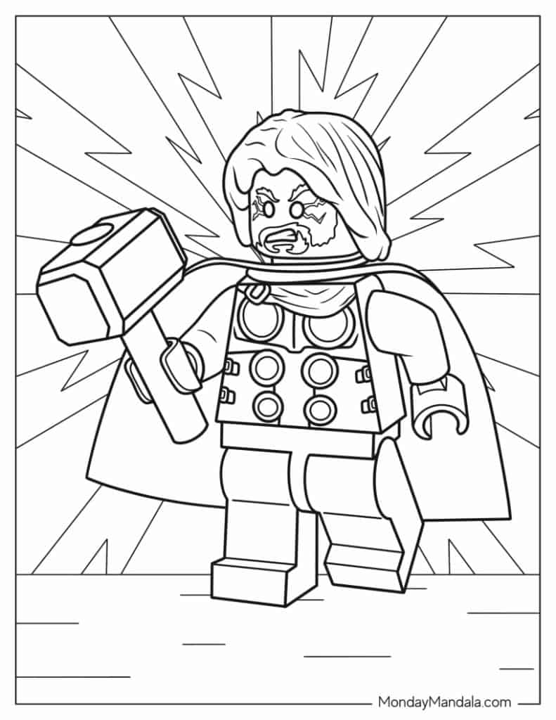 24 Thor Coloring Pages (Free PDF ...