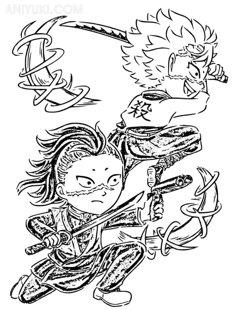 Genya Shinazugawa Coloring Pages ...