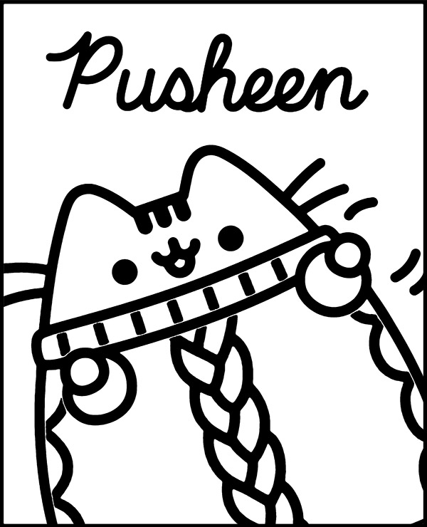 Free Pusheen coloring sheet for kids - Topcoloringpages.net